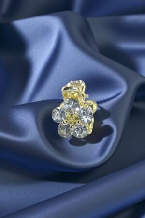 Kristal Taşlı Çiçek Saç Tokası | Ralbax Xylosma Zarif Model