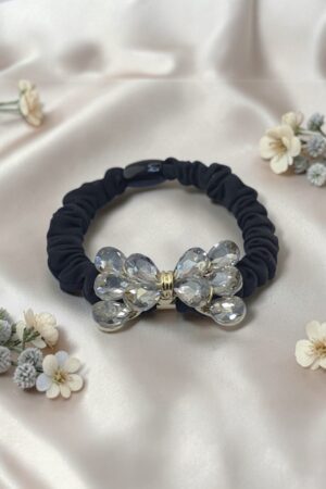 Anemone Saç Aksesuarı – Kristal Taşlı Fiyonk Tasarımlı Şık Kadın Tokası